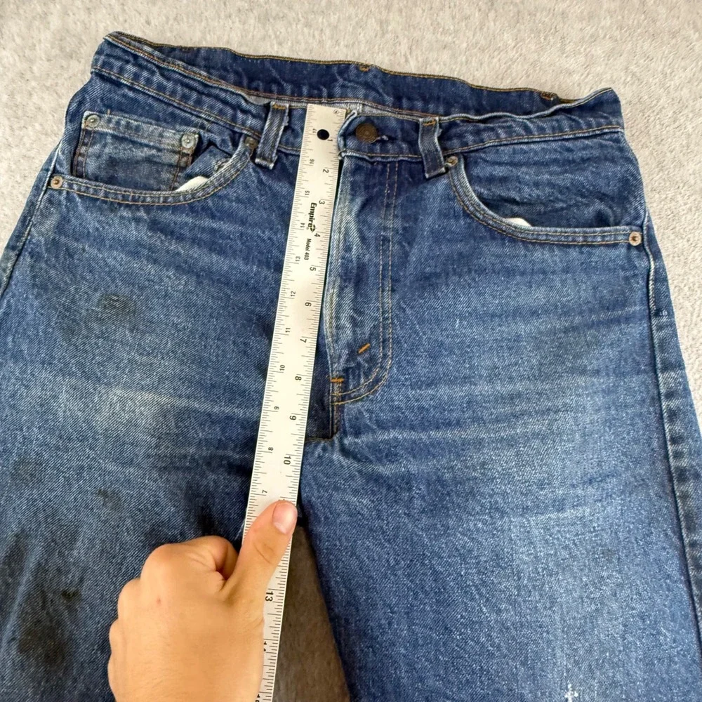 Levi's 505 Jeans Mens 31x30 Blue Vintage 80s Distressed Straight Leg Made in USA